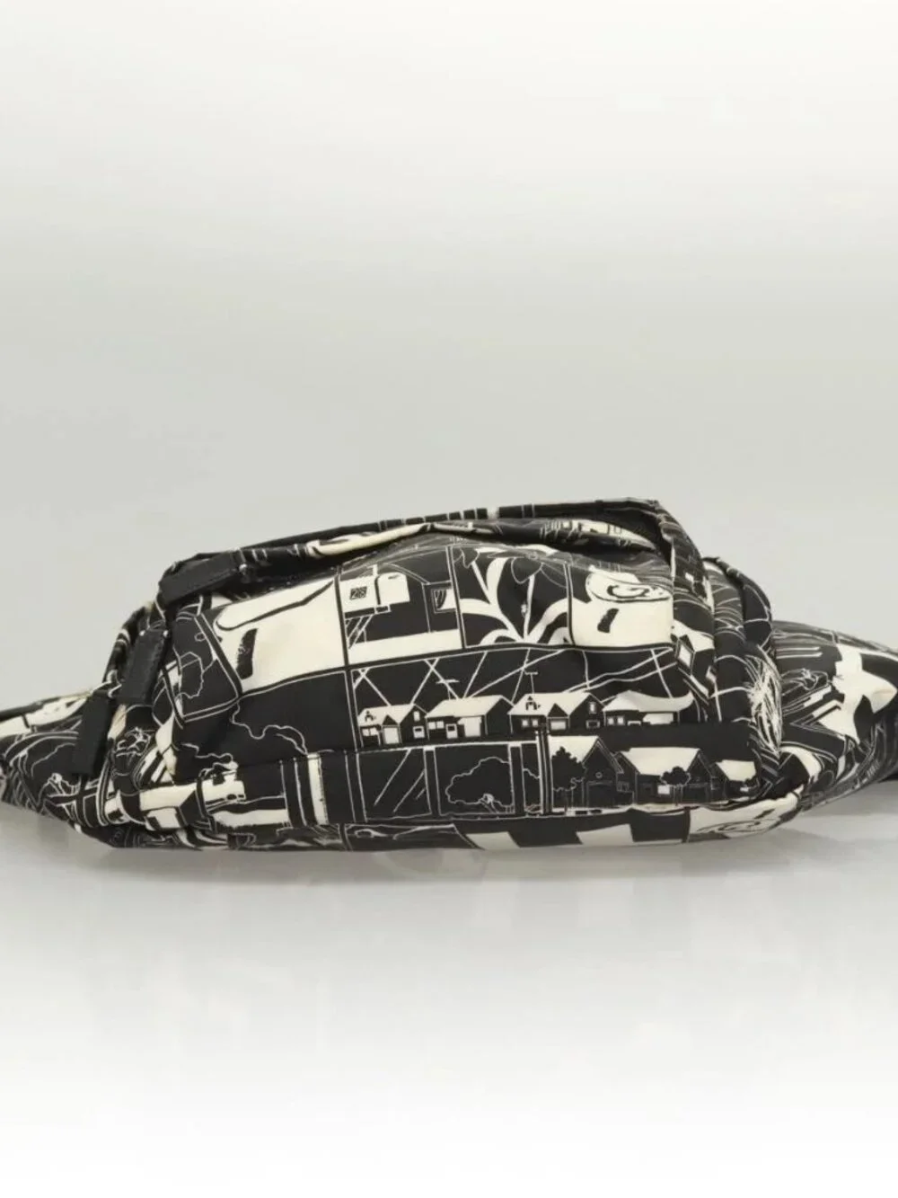 PRADA Shoulder Bag Nylon Black Silver Auth 125913 - Picture 7 of 16